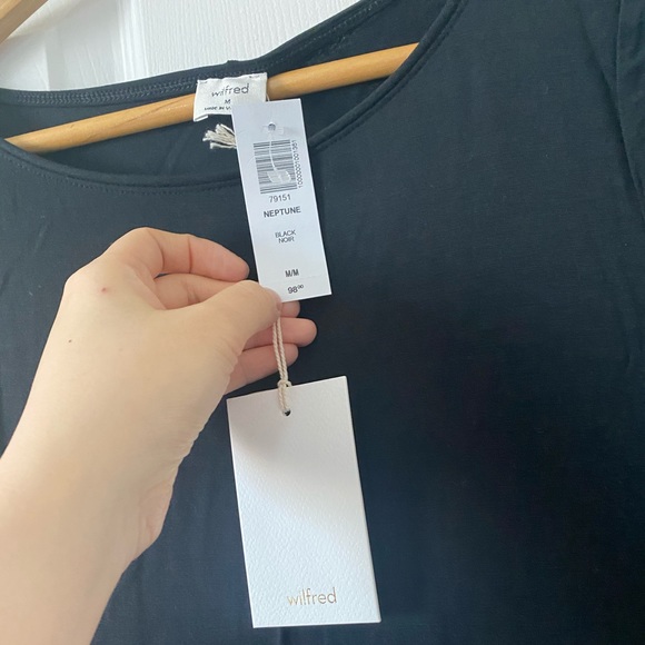 aritzia minimalist black Neptune midi dress -sz M - Picture 4 of 5